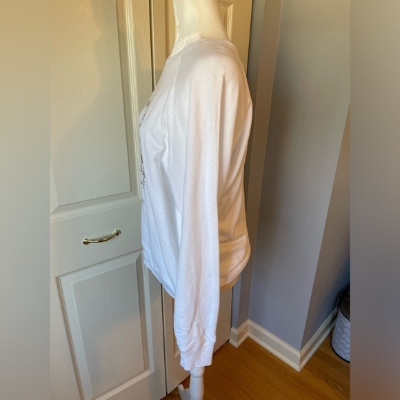 Zadig and Voltaire Upper Skull Star Studded Sweatshirt White - Picture 4 of 12